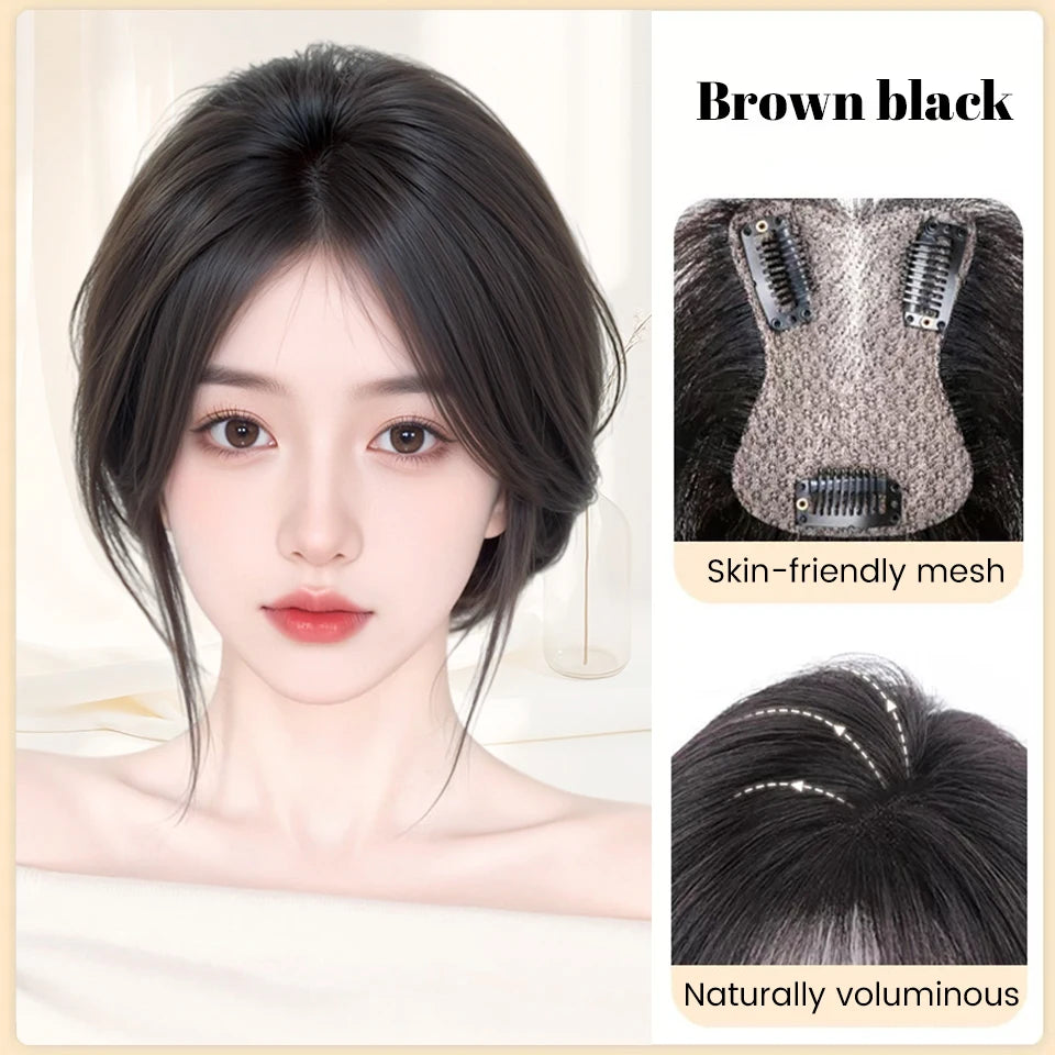 Natural Middle Part Clip-In Hair Topper for Volume