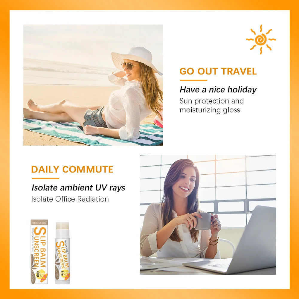 Sunscreen Lip Balm with SPF 30 for Daily UV Protection and Hydration