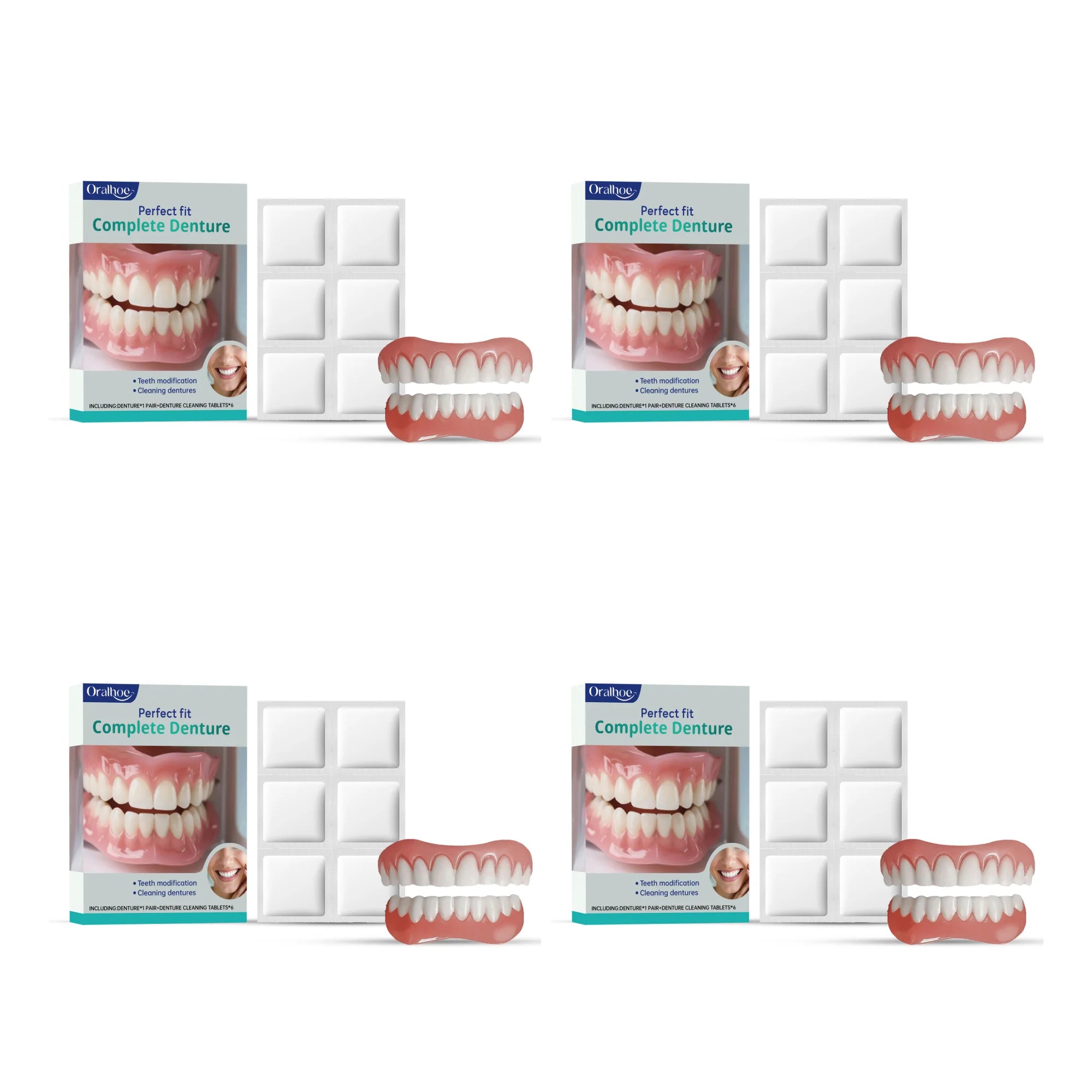 Cosmetic Denture Kit for Covering Missing or Stained Teeth - 16