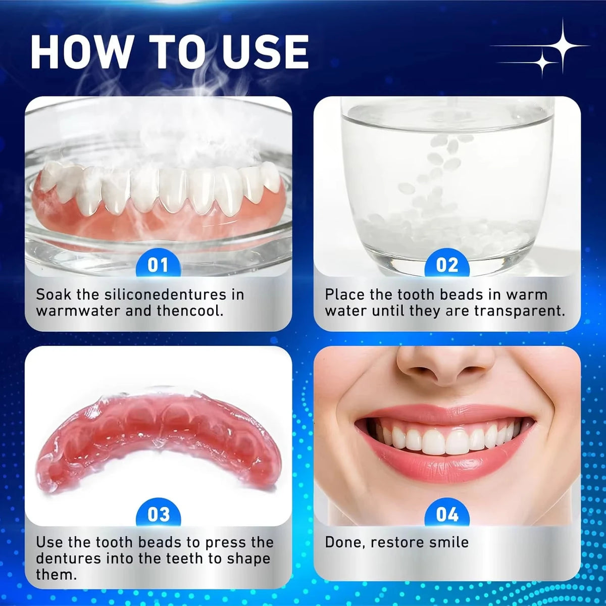 Custom Fit Temporary Denture Veneers for Instant Natural Smile Restoration