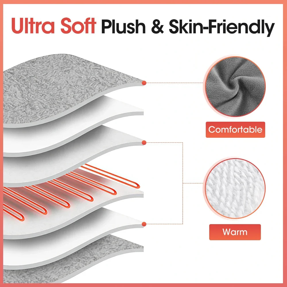 USB Heated Foot Warmer Mat for Office and Home Desk Use - 3
