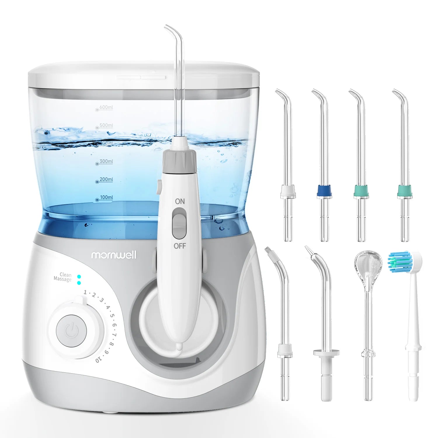 Electric Water Flosser for Teeth with 8 Nozzles and 10 Pressure Settings - 1