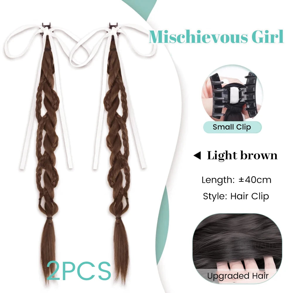 Long Claw Clip-On Braid Ponytail Hair Extension for Daily Styling