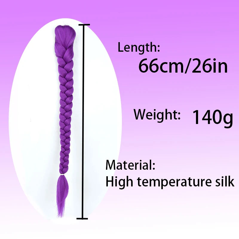 Kinky Straight Clip-In Braid Ponytail Extension - 4
