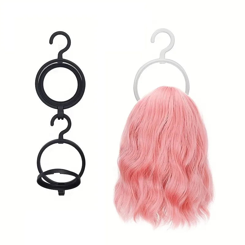 Foldable Hanging Wig Stand for Travel and Storage