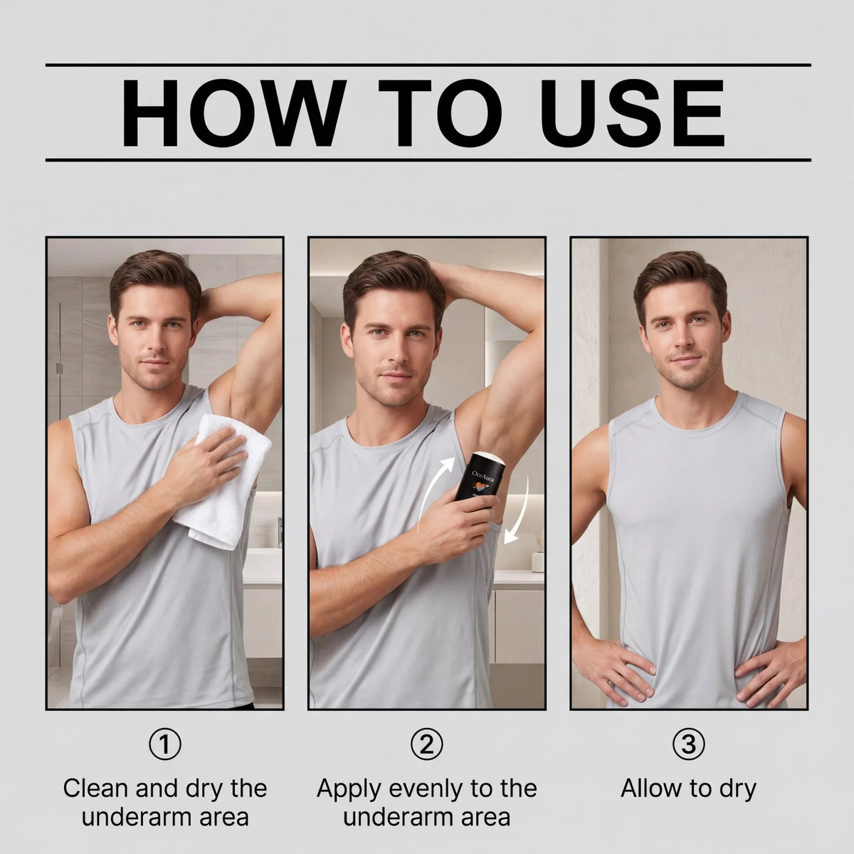 Long-Lasting Solid Deodorant Stick for Men Odor Control and Freshness