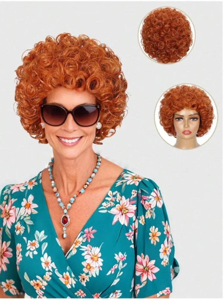 Short Curly Synthetic Hair Wig with Natural Look for Daily Wear