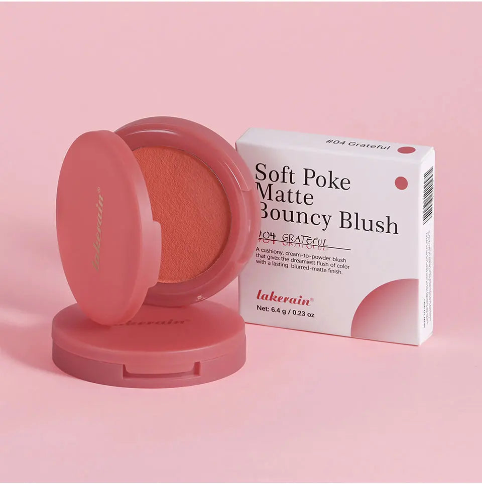 Matte Bouncy Cream-to-Powder Blush for Natural Long-Lasting Flush