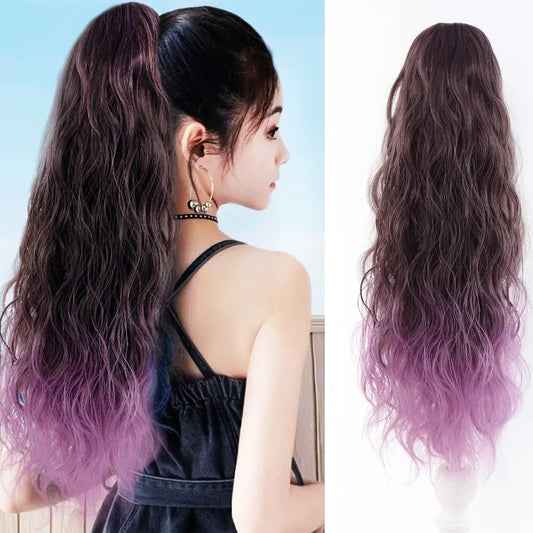 24 Inch Wavy Ponytail Hair Extension with Comb