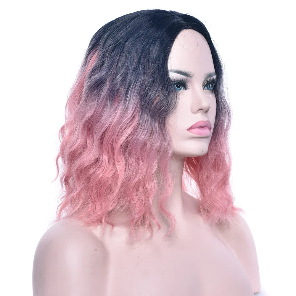 Short Kinky Curly Synthetic Hair Wig for Daily Wear and Cosplay Parties - 2