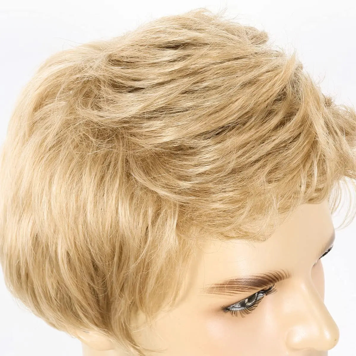 Short Blonde Synthetic Wig for Men Daily Wear and Cosplay - 5