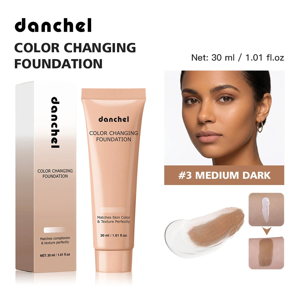 Color-Changing Liquid Foundation for Flawless Even Skin Tone Coverage