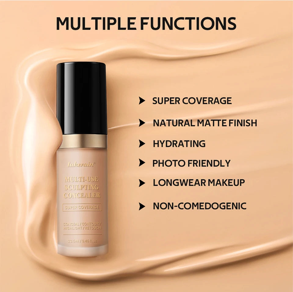 Multi-Use Sculpting Liquid Concealer for Full Face Coverage and Contouring