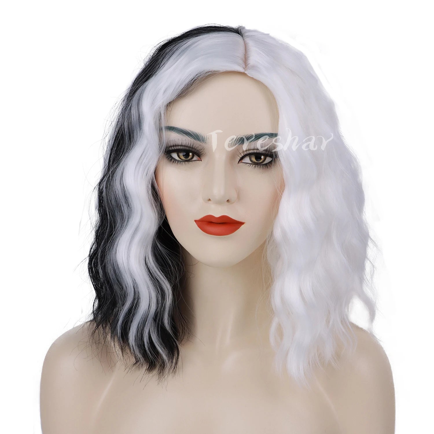 Short Straight Two-Tone Bob Wig with Bangs for Cosplay and Parties - 10