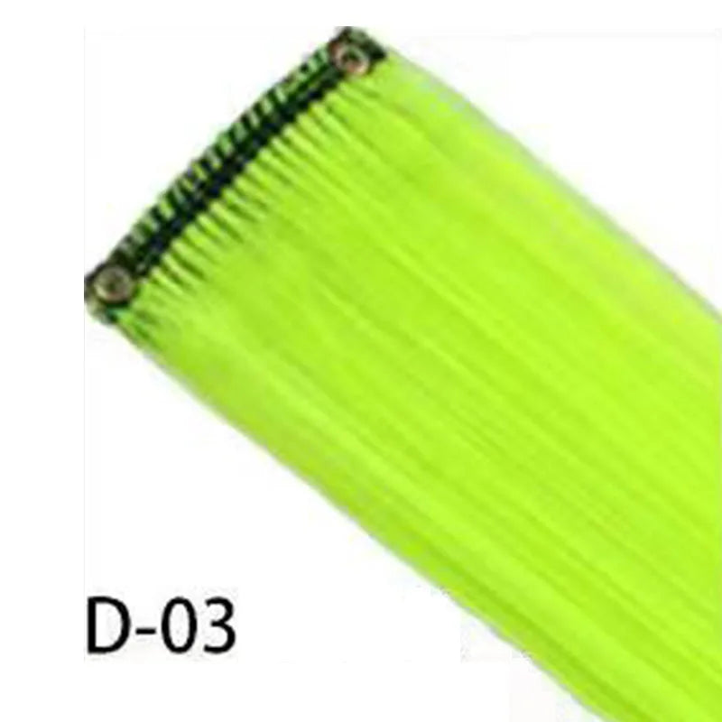 10pc Clip-In Colored Synthetic Hair Extensions for Instant Highlights - 16