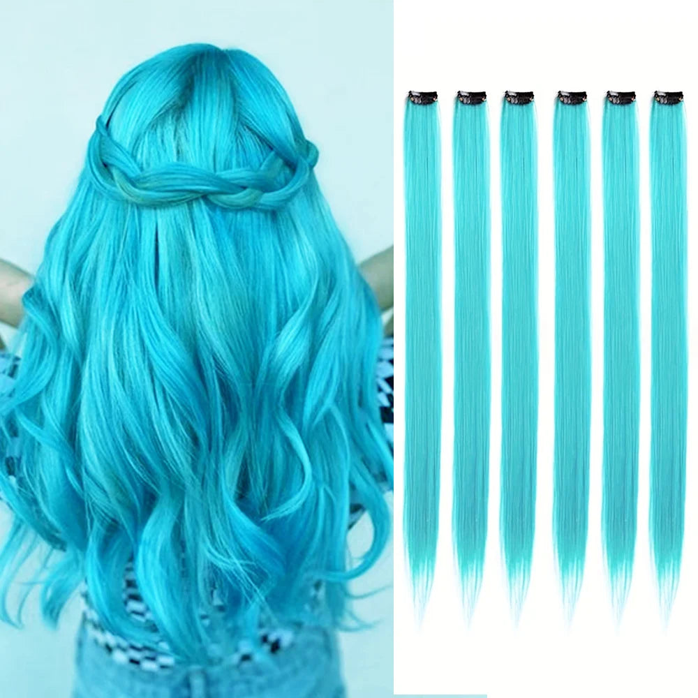 22-Inch Colored Clip-In Hair Extension Highlights - 39