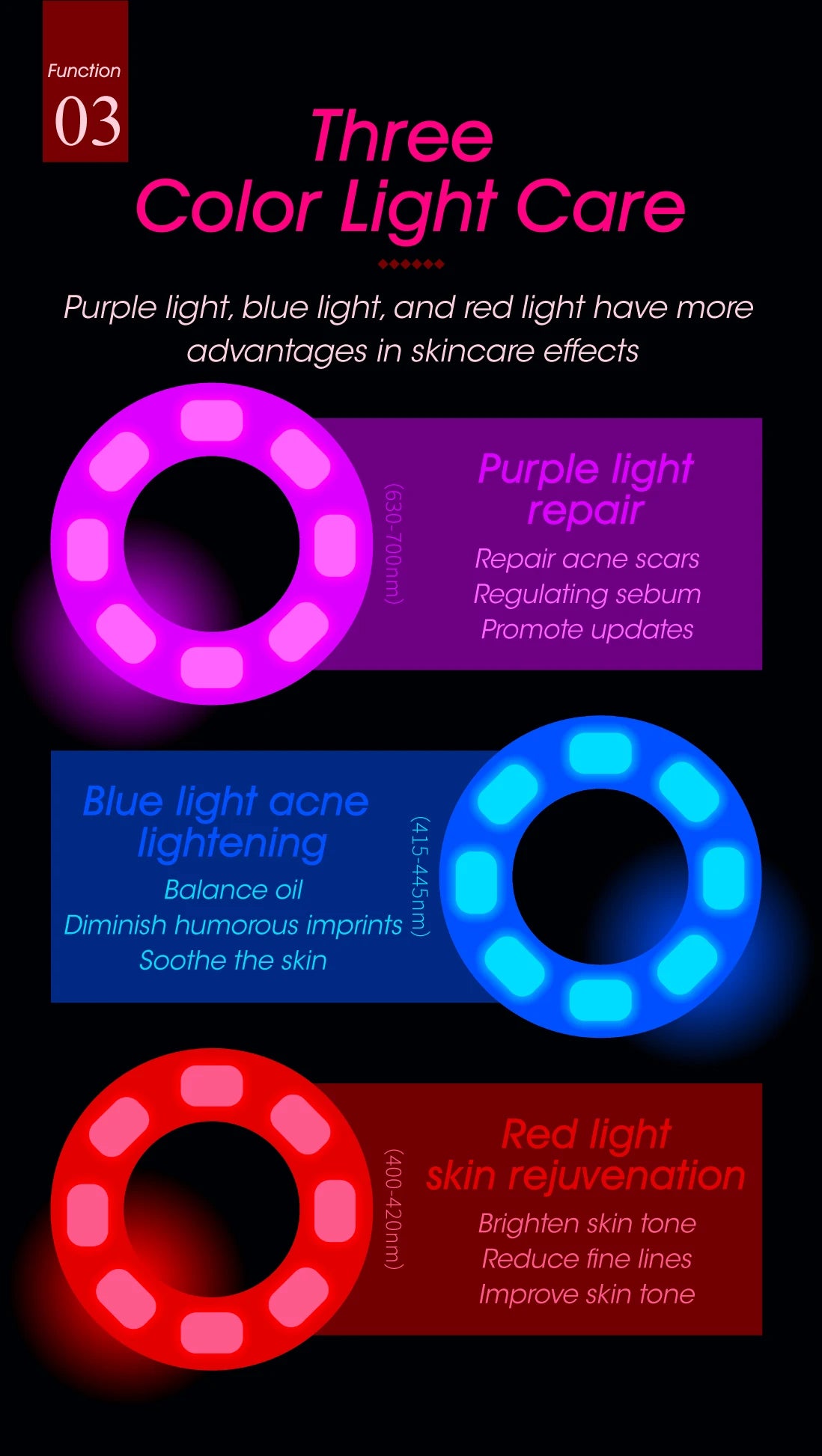 3-in-1 LED Photon Eye Facial Massager for Dark Circles and Fine Lines