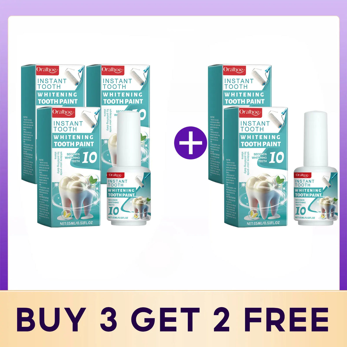 Instant Teeth Whitening Paint for Brighter Smile and Stain Removal