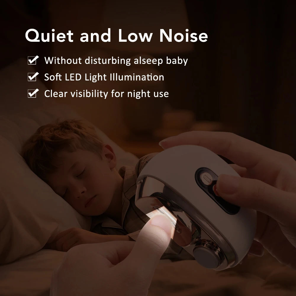 Electric Nail Trimmer and Polisher with LED Light for Baby and Adults - 5