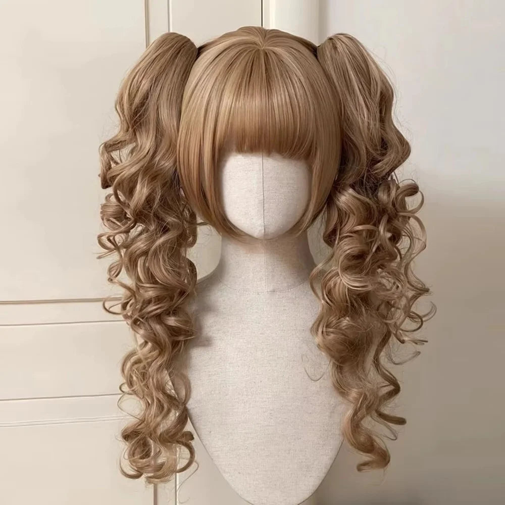 Curly Ponytail Lolita Wig for Cosplay Halloween and Christmas Parties - 2