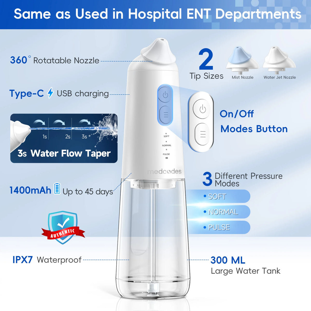 Electric Nasal Irrigation System for Sinus Relief and Allergy Cleaning