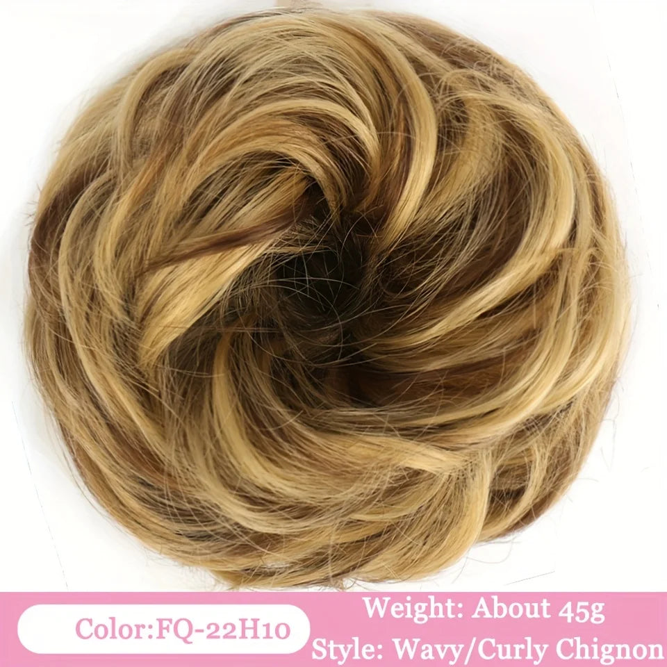 Messy Bun Hair Extension with Elastic Band