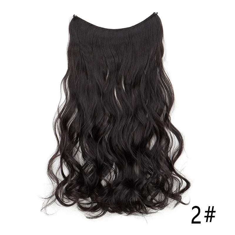 18-Inch Wavy Halo Hair Extension with Invisible Wire