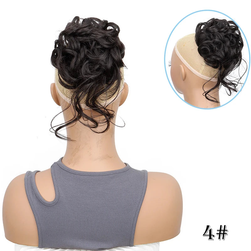 Messy Bun Hair Extension for Elegant Updo Hairstyles