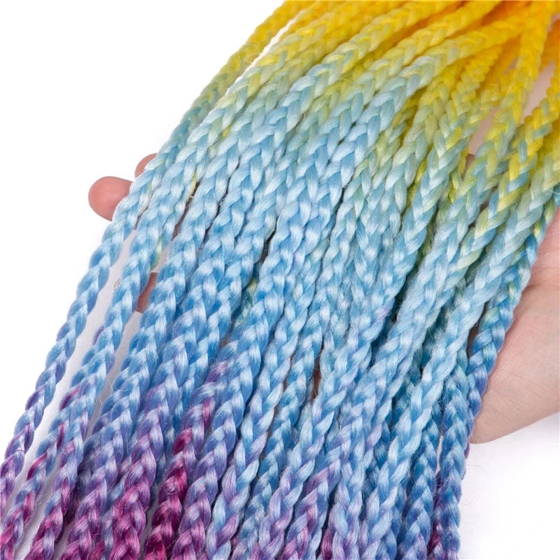 24-Inch Long Braided Ponytail Extension with Elastic Band - 8