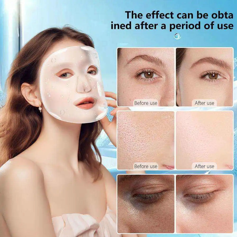 LED Red Light Therapy Face Mask with Cooling Gel for Skin Rejuvenation - 5