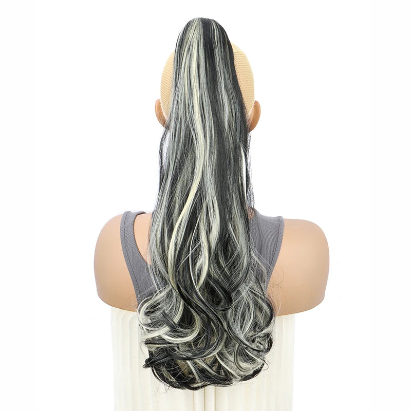 20-Inch Long Curly Claw Clip Ponytail Hair Extension