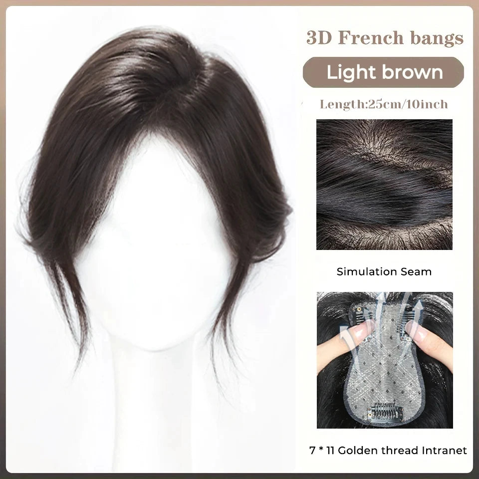 Clip-In Hair Topper Bangs Extension for Natural Volume and Style - 85