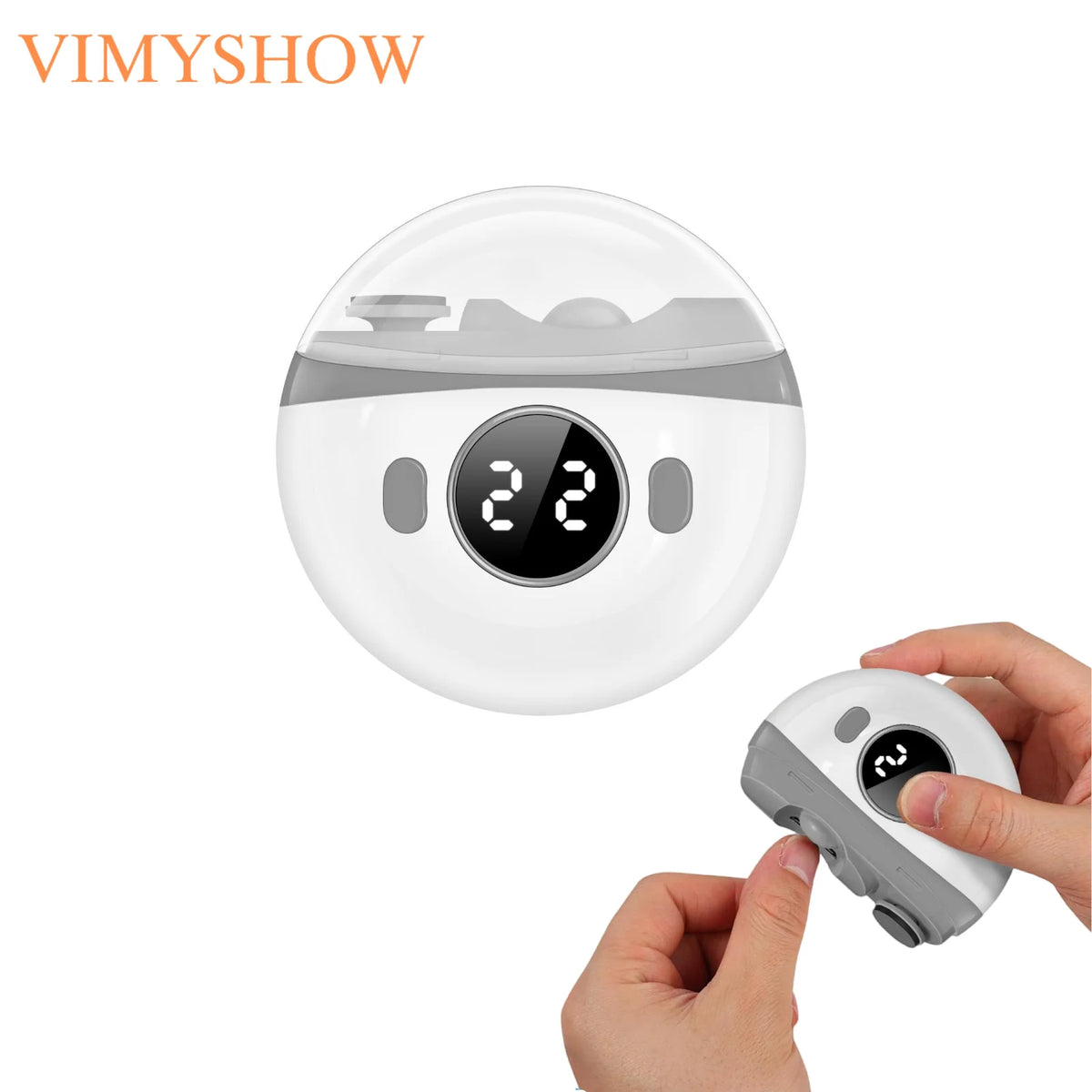 Electric Automatic Nail Clipper and Polisher with LED Light