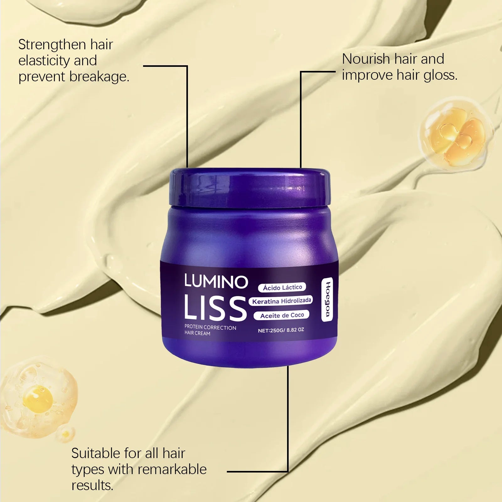 Protein Correction Hair Straightening Cream for Smooth Frizzy Hair - 11
