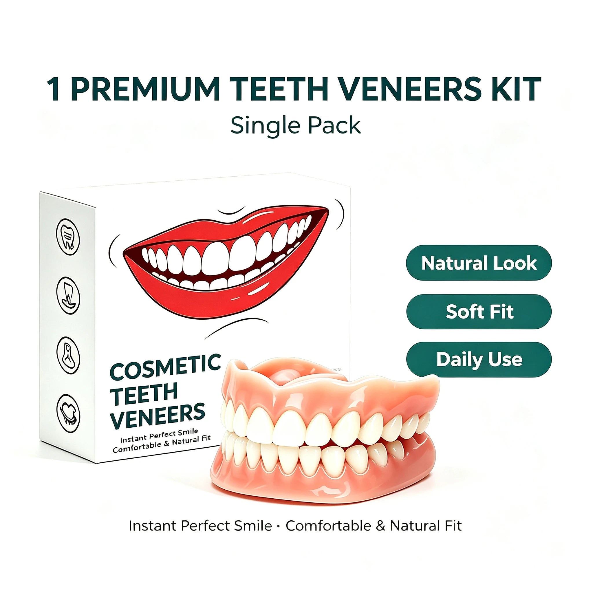 Comfortable Silicone Denture Set for Daily Oral Care and Confidence - 15