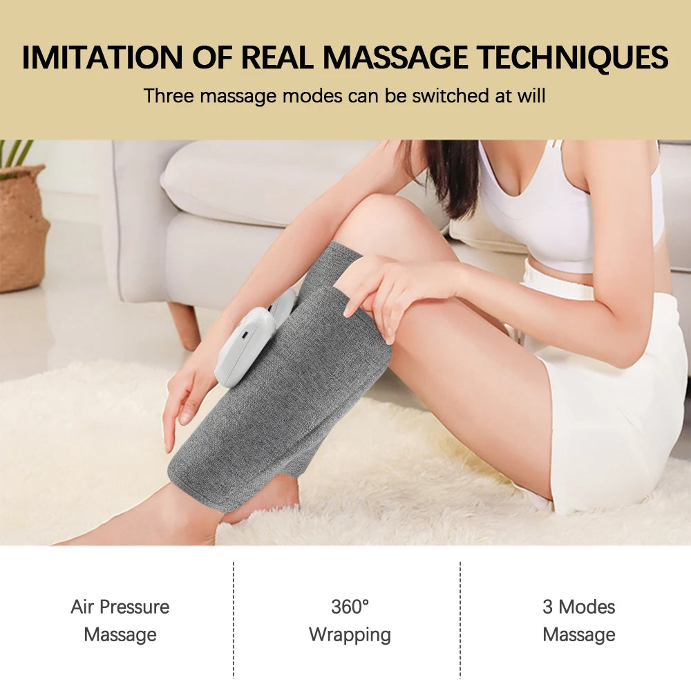 Wireless Air Compression Leg Massager for Circulation and Muscle Relief