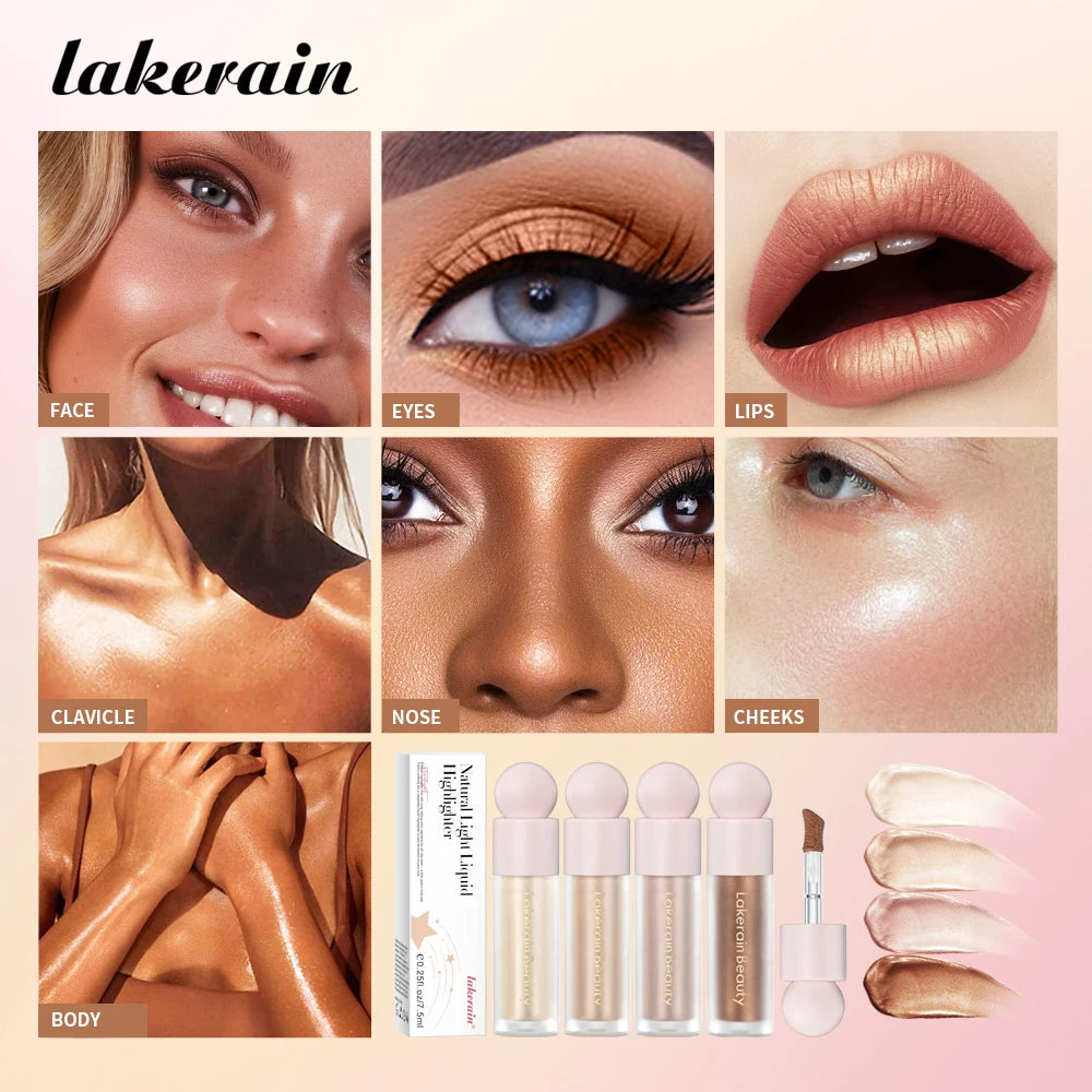 Liquid Highlighter for Radiant Glow and Natural Brightened Skin Finish - 3
