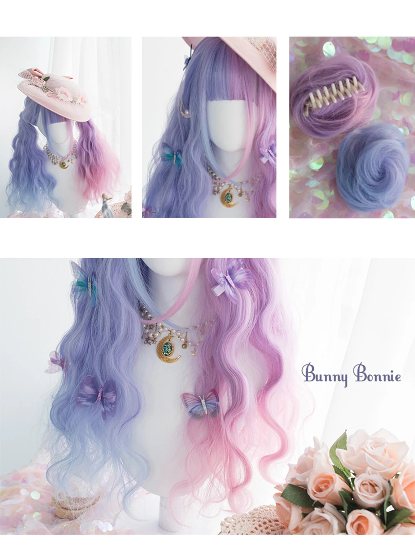 Long Wavy Ombre Cosplay Wig for Lolita and Harajuku Styles - 12