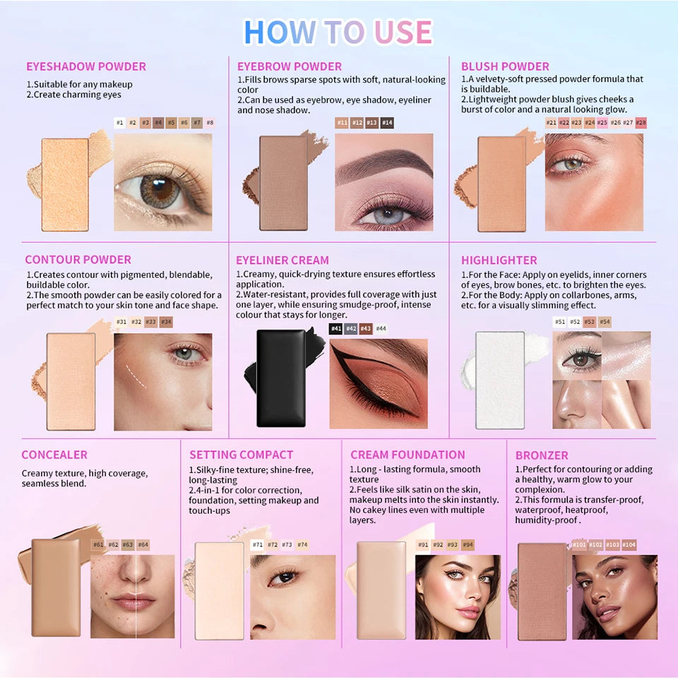 Magnetic DIY Eyeshadow Palette Refill for Personalized Makeup Kits - 14