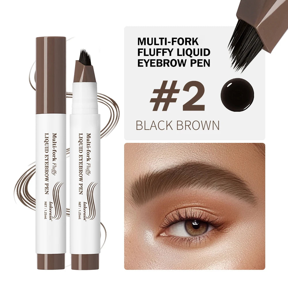 Waterproof Multi-Fork Liquid Eyebrow Pen for Natural Microbladed Brows - 22