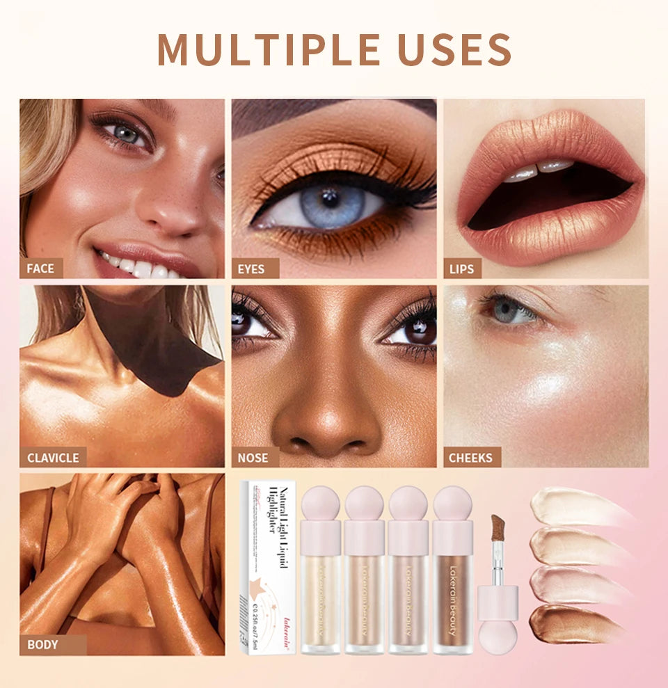Liquid Highlighter for Radiant Glow and Natural Brightened Skin Finish - 12