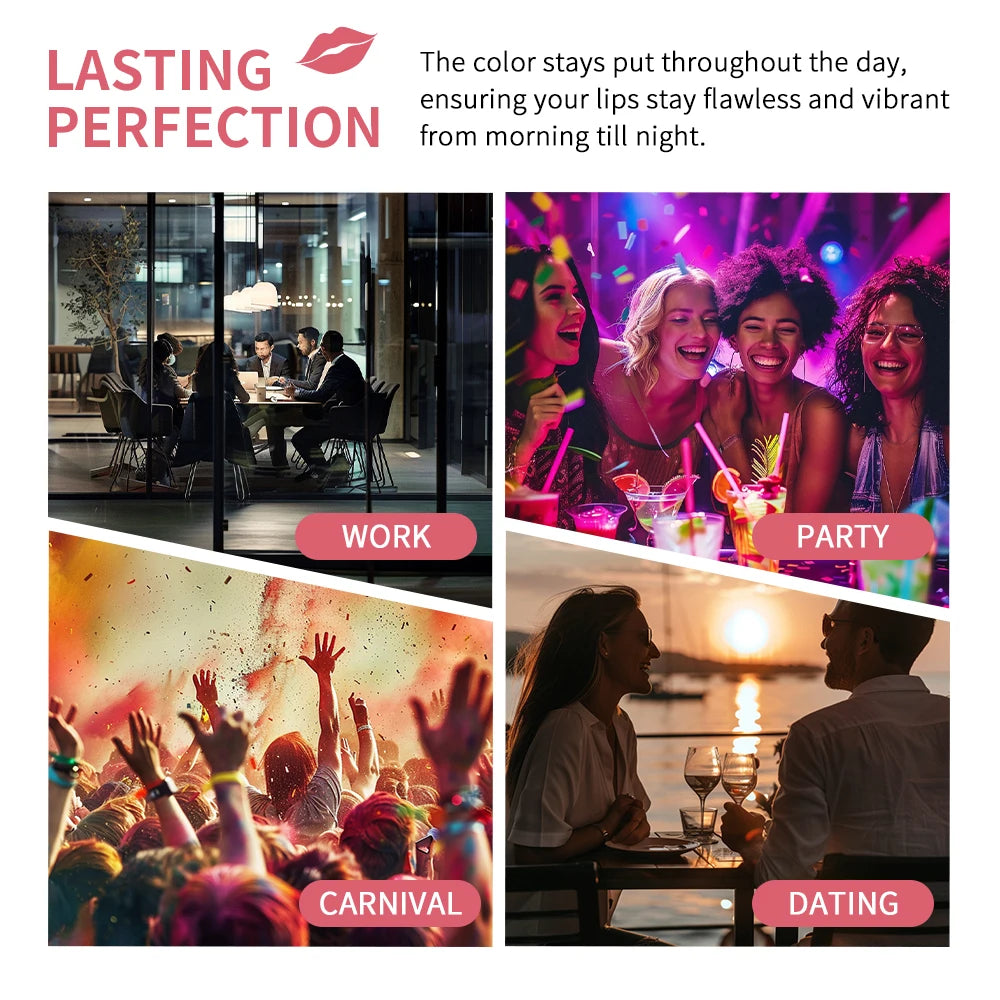 Waterproof Peel-Off Lip Stain for Long-Lasting Matte Color