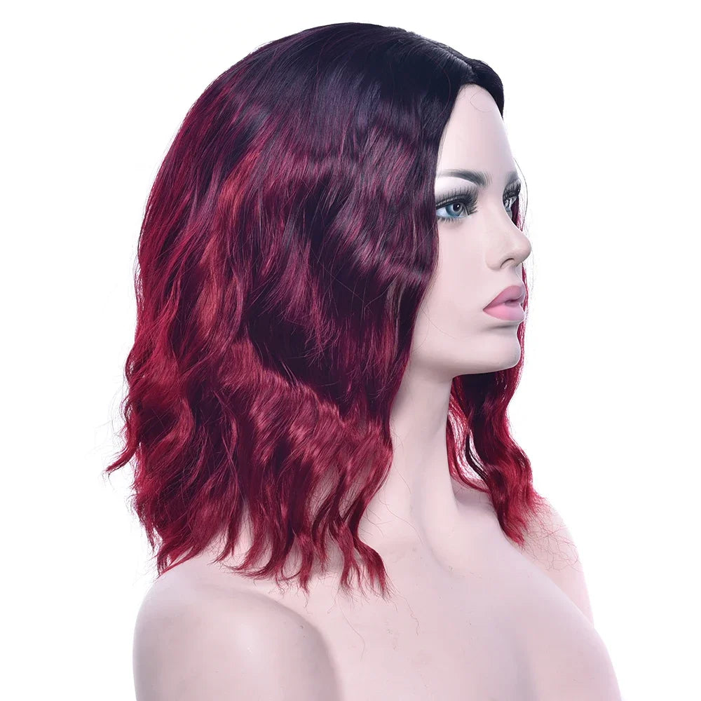 Short Kinky Curly Synthetic Hair Wig for Daily Wear and Cosplay Parties