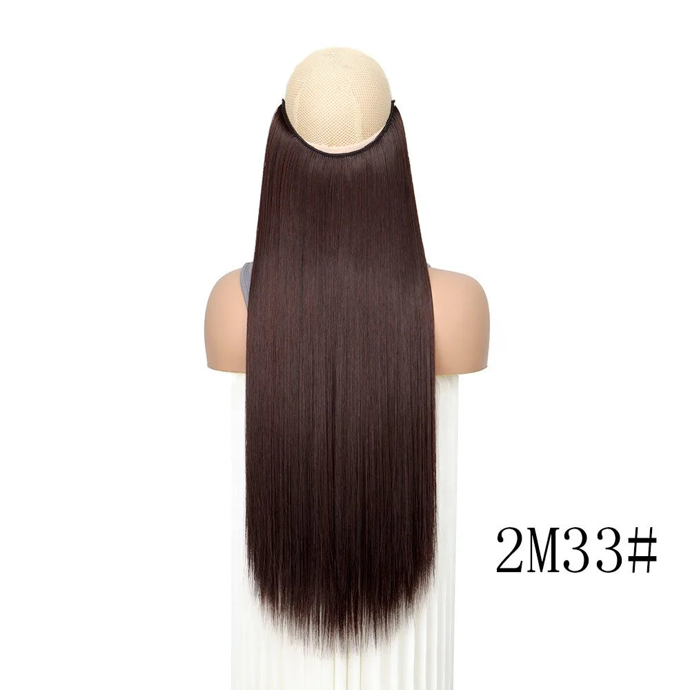 24 Inch Invisible Wire Halo Hair Extension for Instant Length - 14