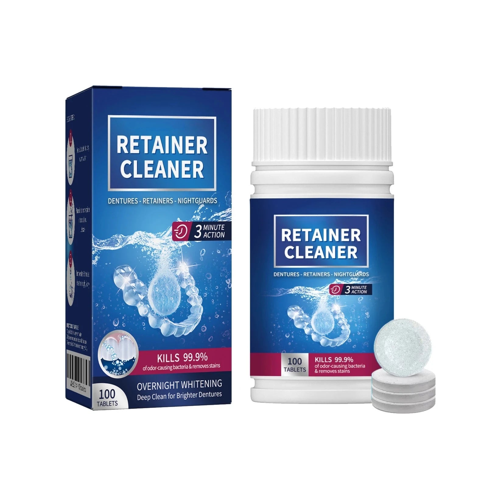 Denture and Retainer Cleaning Tablets for Deep Stain Removal - 6