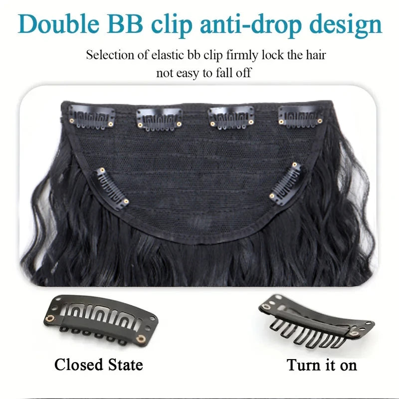 18-Inch Wavy Curly One-Piece Clip-In Hair Extension - 4