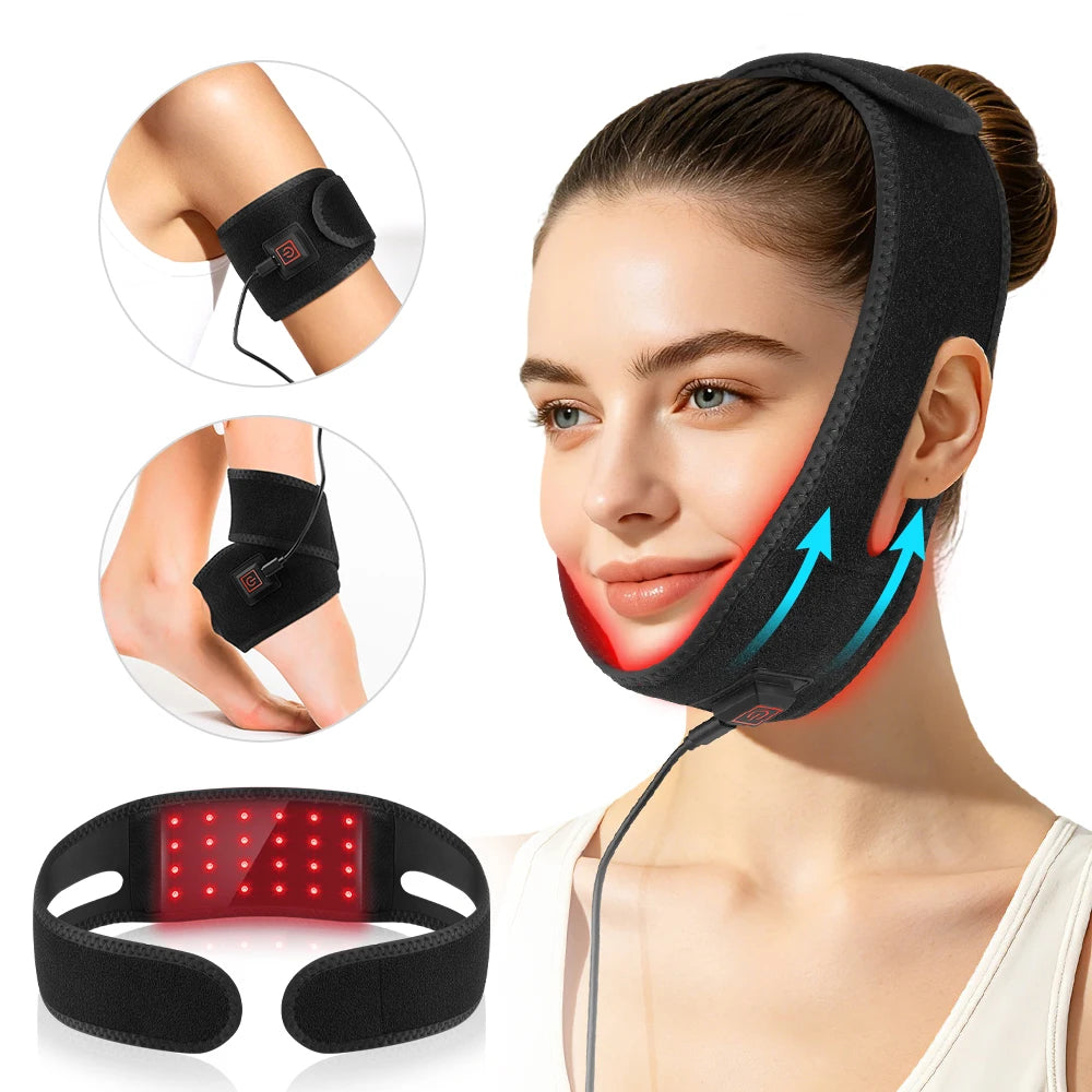 Red and Infrared Light Therapy Wrap for Targeted Face and Body Recovery