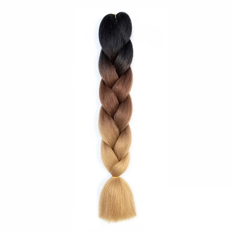 24-Inch Long Colorful Ombre Braiding Hair Extensions - 38