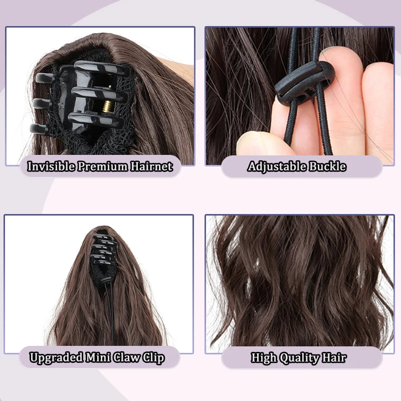 Curly Claw Clip Ponytail Hair Extension for Women