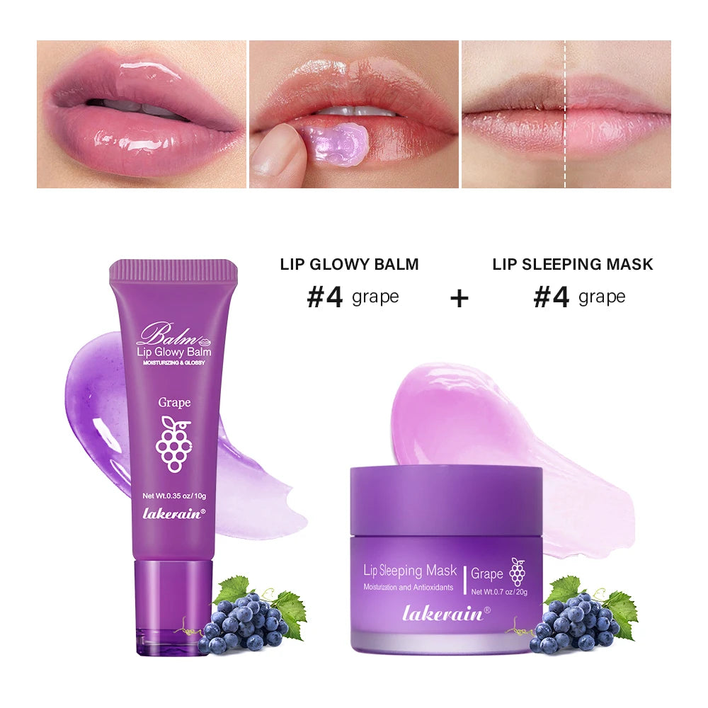 Hydrating Lip Repair Balm and Overnight Recovery Sleeping Mask Set